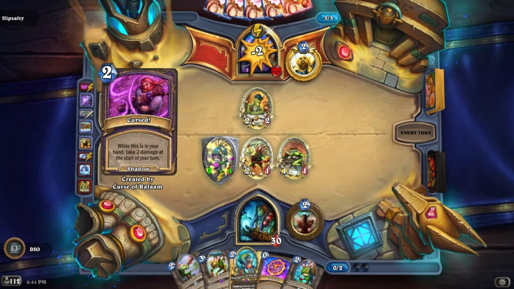 We also gave our opponent the Cursed! spell to slow them down in the early game (Image via esports.gg)