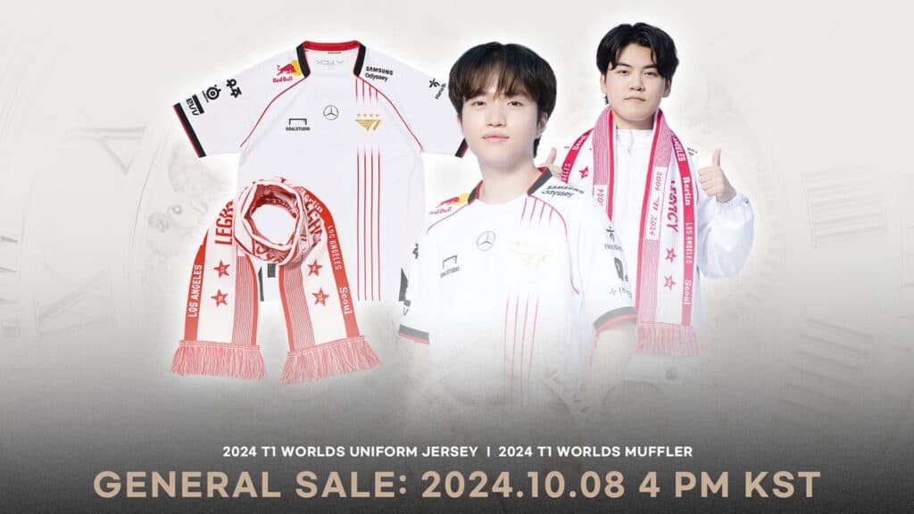 T1 fans rushed to get their Faker jersey and muffler (Image via T1)