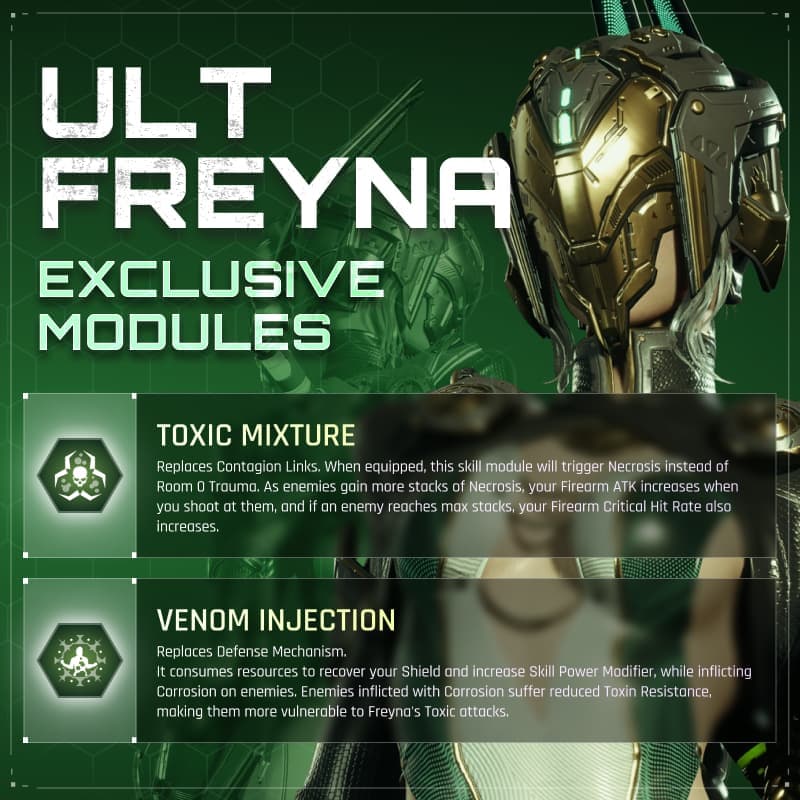 Ultimate Freyna gets some exclusives to help her poison-themed skills (Image via NEXON)