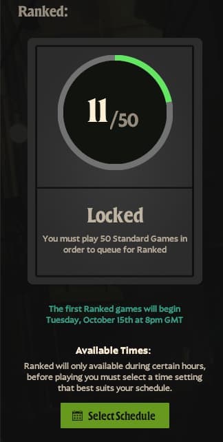 Get your games up to unlock ranked (Screenshot via esports.gg)