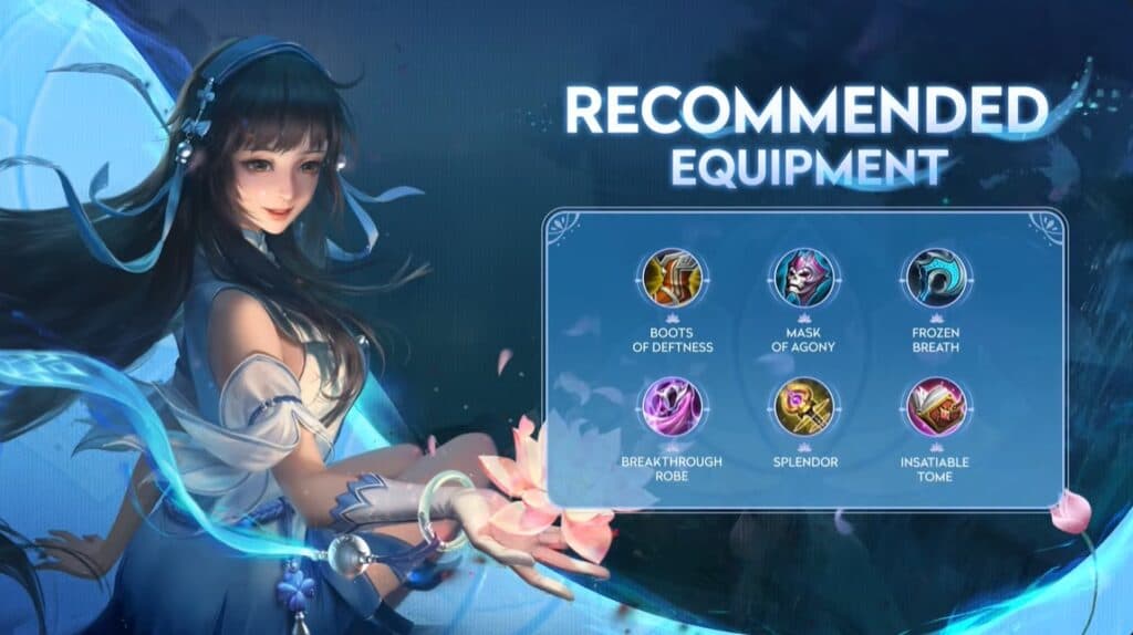 Shi's recommended equipments are compatible with most situations (Image via esports.gg)