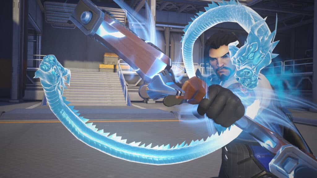 Hanzo's Dragonstrike now damages buildable objects (Image via esports.gg)