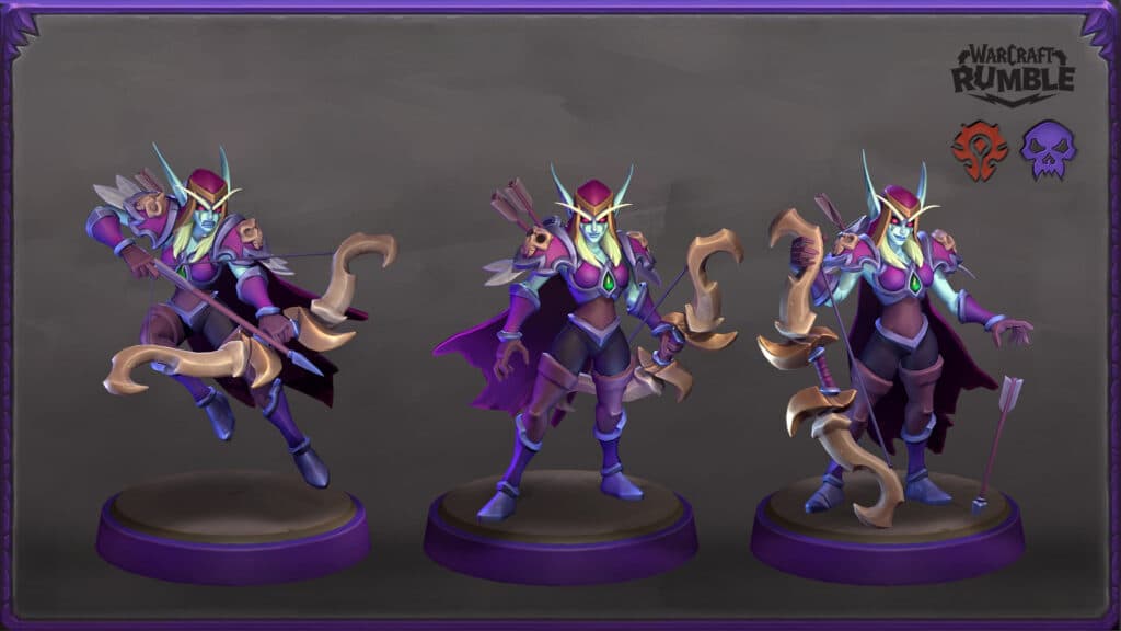 Sylvanas is a split leader in Warcraft Rumble (Image via Blizzard Entertainment)