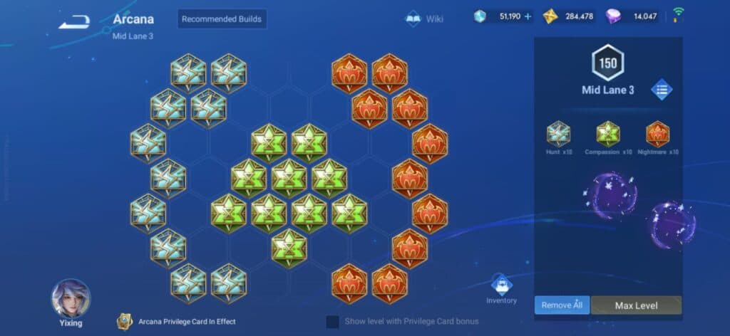 Yixing Arcane recommendation (Image via esports.gg)