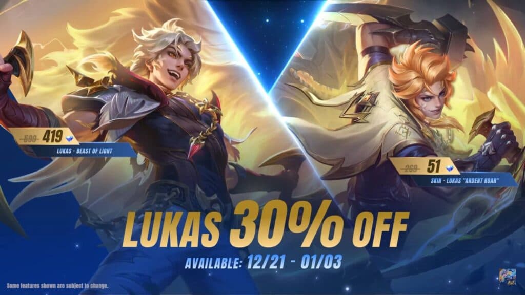 Lukas in the Mobile Legends shop (image via Moonton)