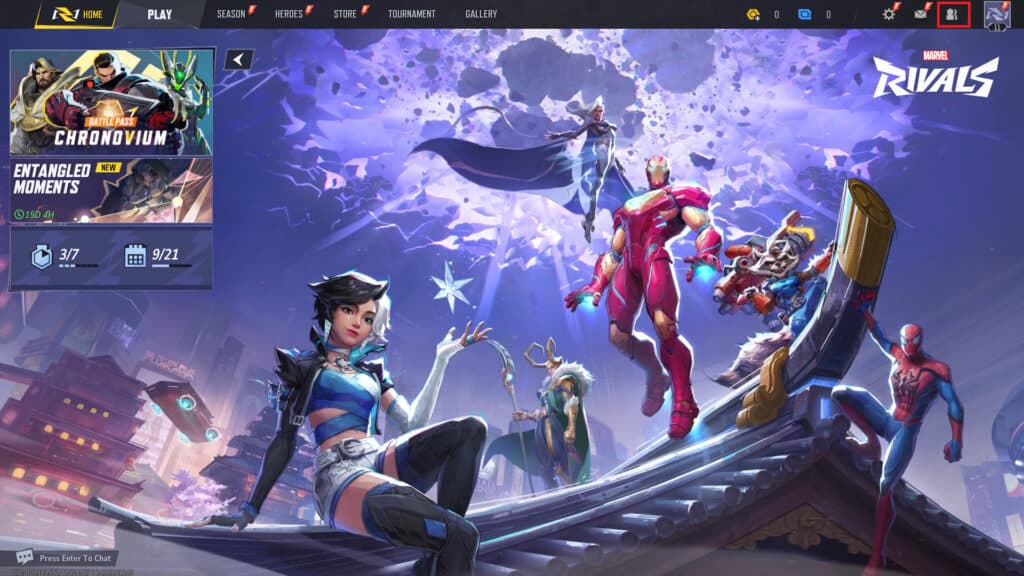 Access the Friends tab (Screenshot by esports.gg via NetEase Games)
