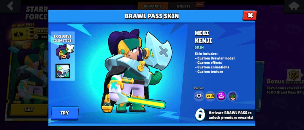 Hebi Kenji in Brawl Pass Season 34 (Image via esports.gg)