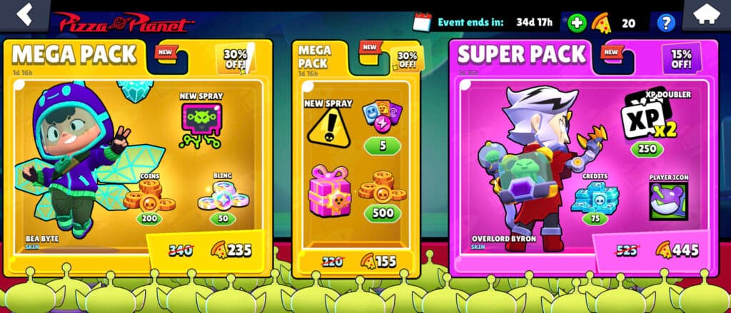 Rewards of the Pizza Planet event (Image via esports.gg)