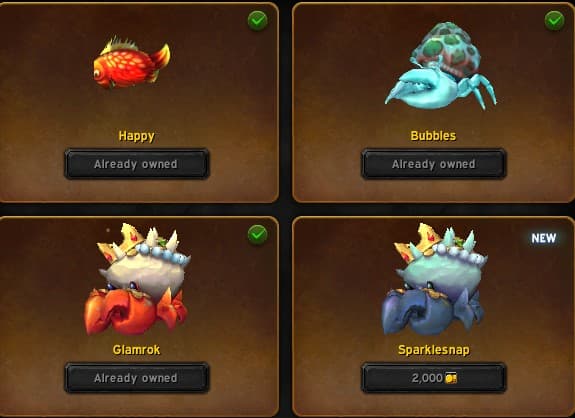 Pets (Image via Blizzard Entertainment)