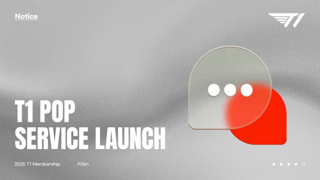 T1 Pop service promotional poster (Image via T1)