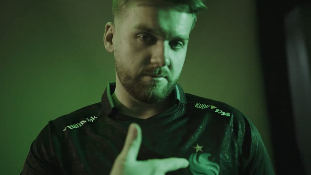 NiKo suits up for Falcons in 2025. (Screenshot via Team Falcons)