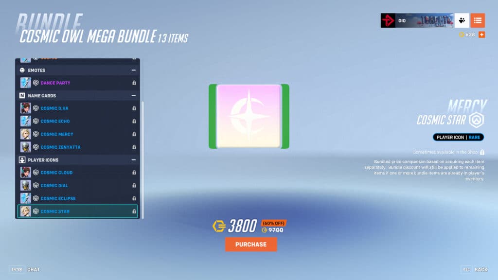 Cosmic Mercy player icon (Image via esports.gg)