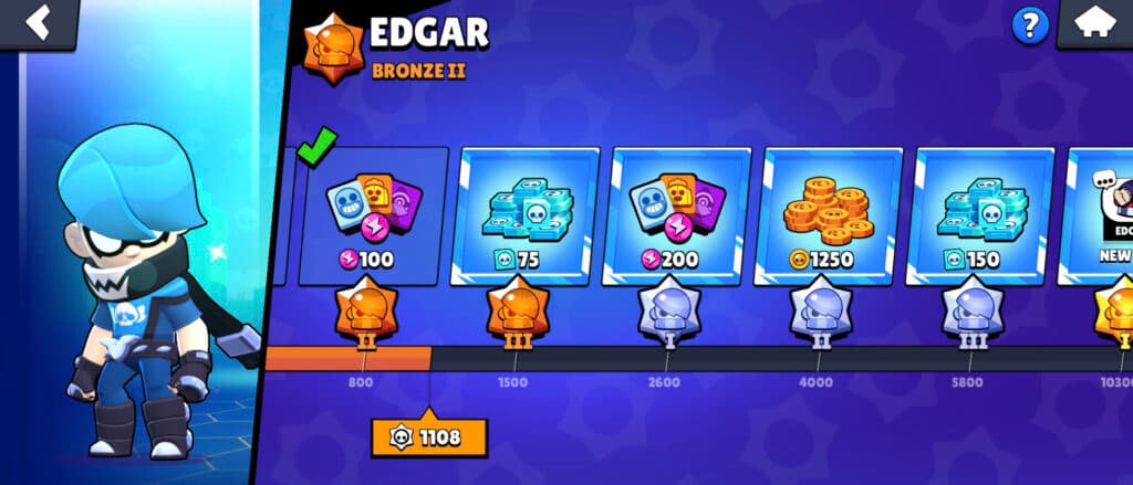 Edgar Mastery rewards (Screenshot via esports.gg)