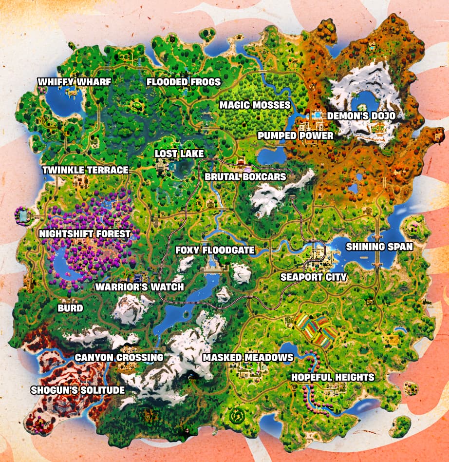 Chapter 6 Season 1 map (Image via Epic Games)