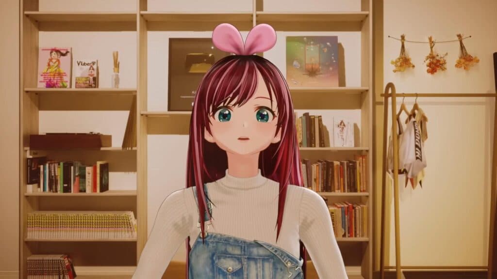 Kizuna AI's new model and background (Image via A.I.Channel/YouTube)