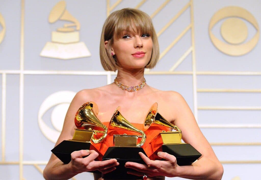 Taylor Swift has won the Best Album of the Year at the Grammys four times.