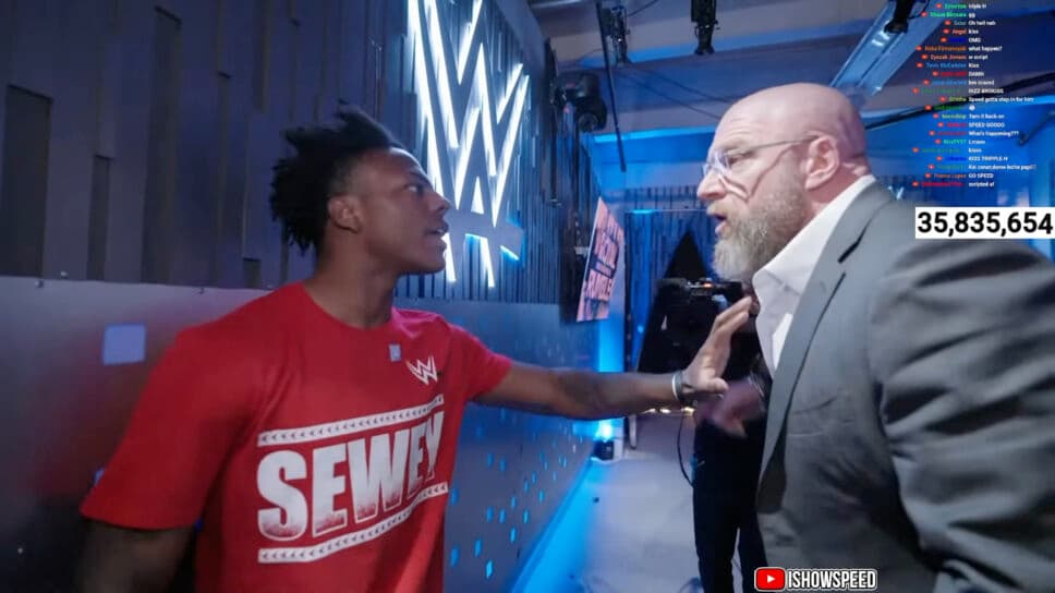 IShowSpeed gets annihilated by Bron Breakker after last-minute Royal Rumble entry cover image