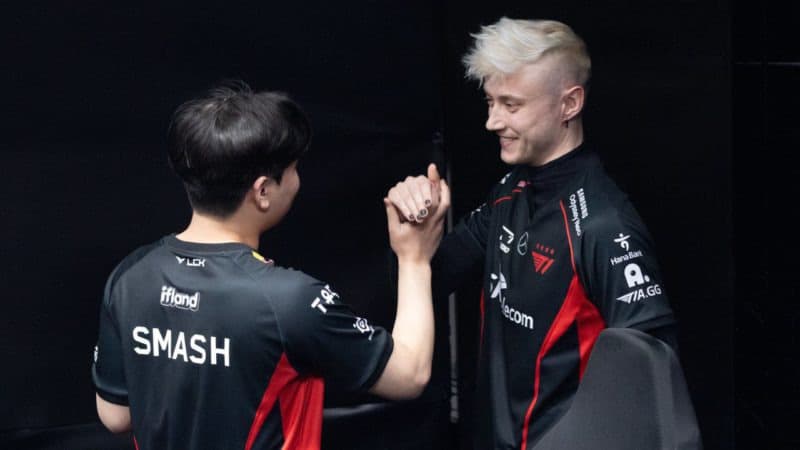 Smash and Rekkles were a T1 Academy bot lane duo back in 2024 (image via LCK)