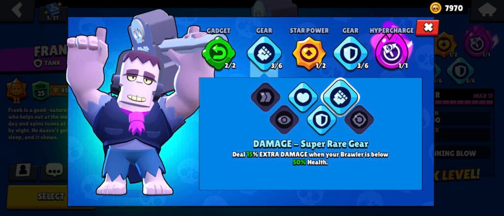 Frank’s Gears in Brawl Stars (image via esports.gg)