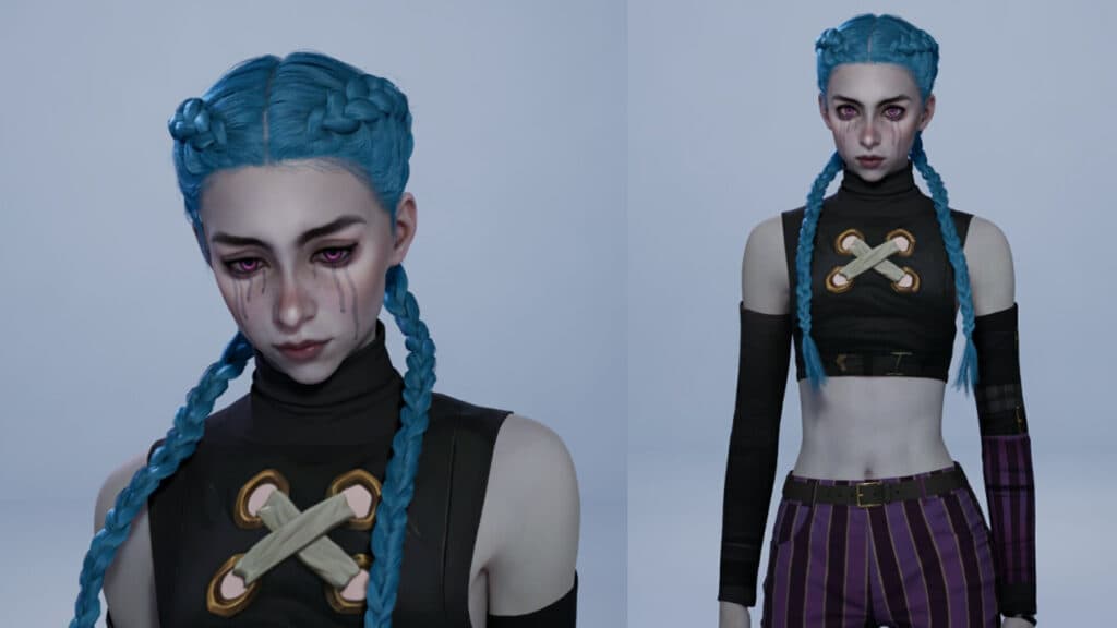 Jinx in inZOI by @<a href="https://canvas.playinzoi.com/en-US/canvas/gal-250323-090758-7560000">gooblesmax</a> (Image via inZOI Canvas)