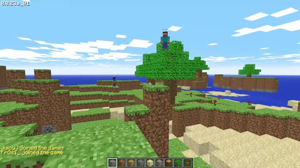 Classic Minecraft released in 2009 (screenshot via <a href="https://www.youtube.com/watch?v=ijrOSC9tsrs&amp;list=PL2fk63Iq4LjqK-AbZ0vrpDbaGJoyuGBr1&amp;ab_channel=A.M.Rae">A.M. Rae's YouTube</a>)
