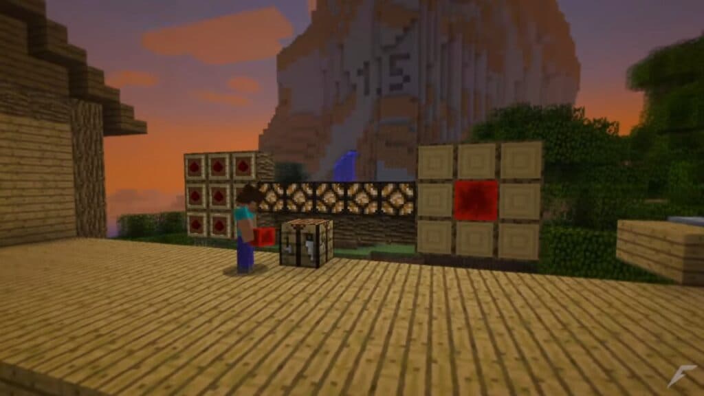 Minecraft 1.5 introduced Redstone allowing players to build machines! (screenshot via <a href="https://www.youtube.com/watch?v=fDgEa6MKHpY&amp;ab_channel=TheFarlanders" target="_blank" rel="noreferrer noopener">The Farlanders YouTube channel</a>)
