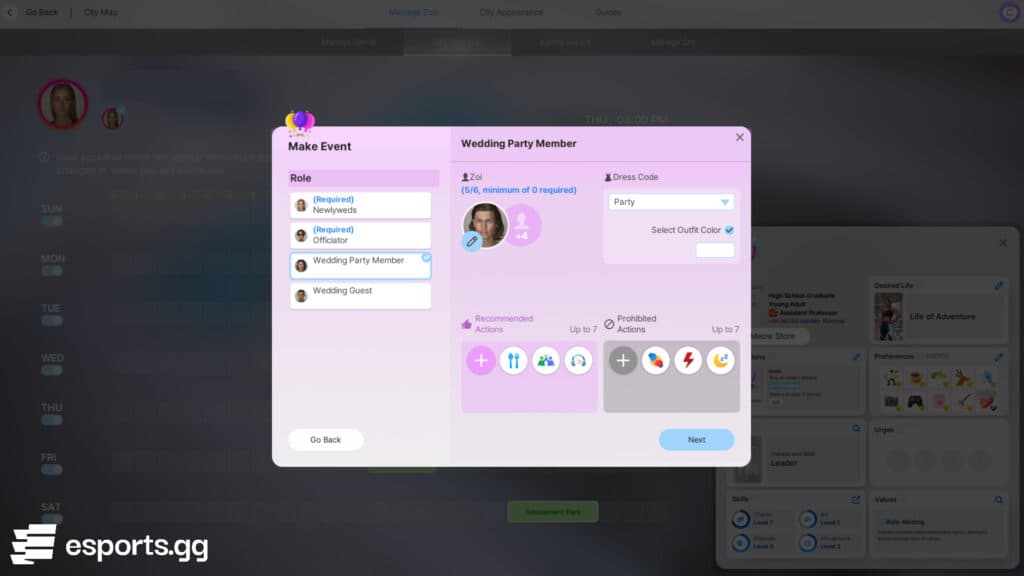 Plan the wedding (Screenshot by esports.gg)