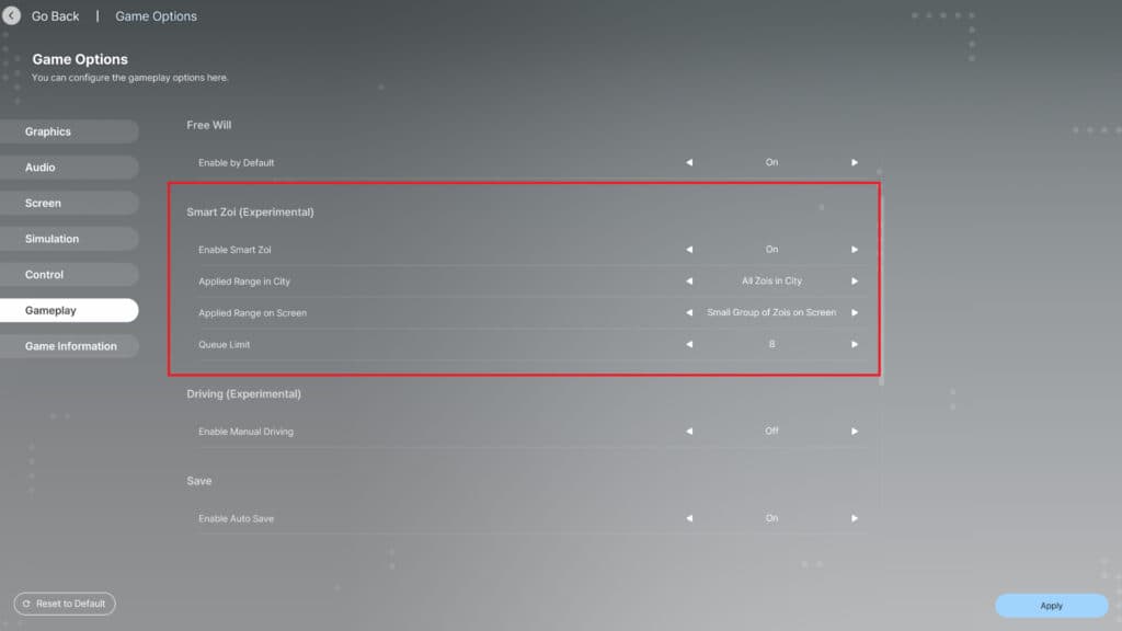 Smart Zoi configurations (Image via KRAFTON)