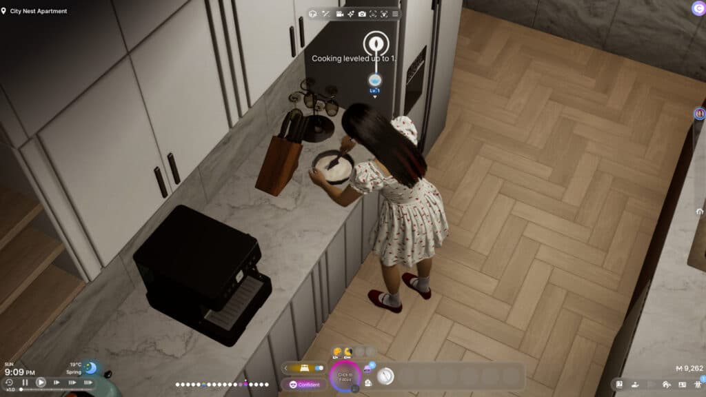 Zoi cooking pancakes in the kitchen (Screenshot by esports.gg)