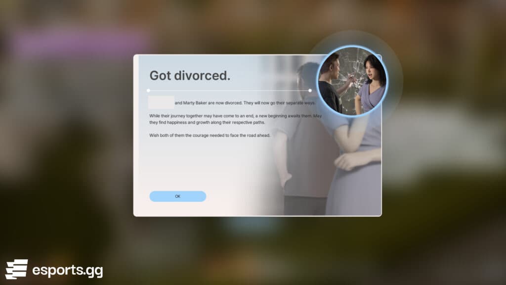 How to divorce in inZOI (Screenshot by esports.gg)