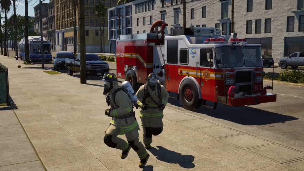 Firefighters in inZOI (Image by KRAFTON)