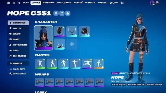 Hope C5S1in Fortnite (Image via Epic Games)