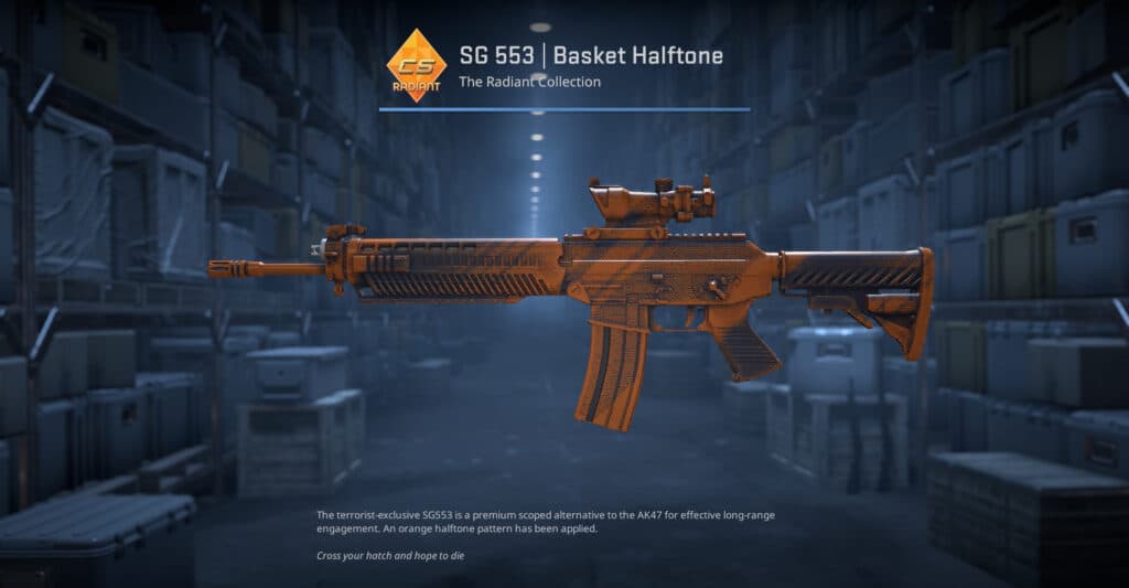 SG 553 Basket Halftone. (Screenshot by esports.gg)
