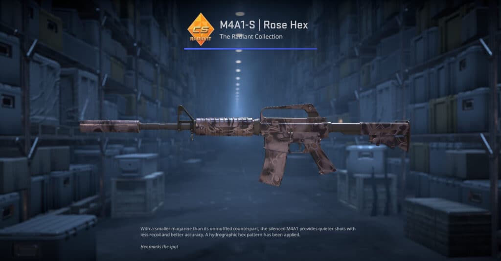 M4A1-S Rose Hex. (Screenshot by esports.gg)