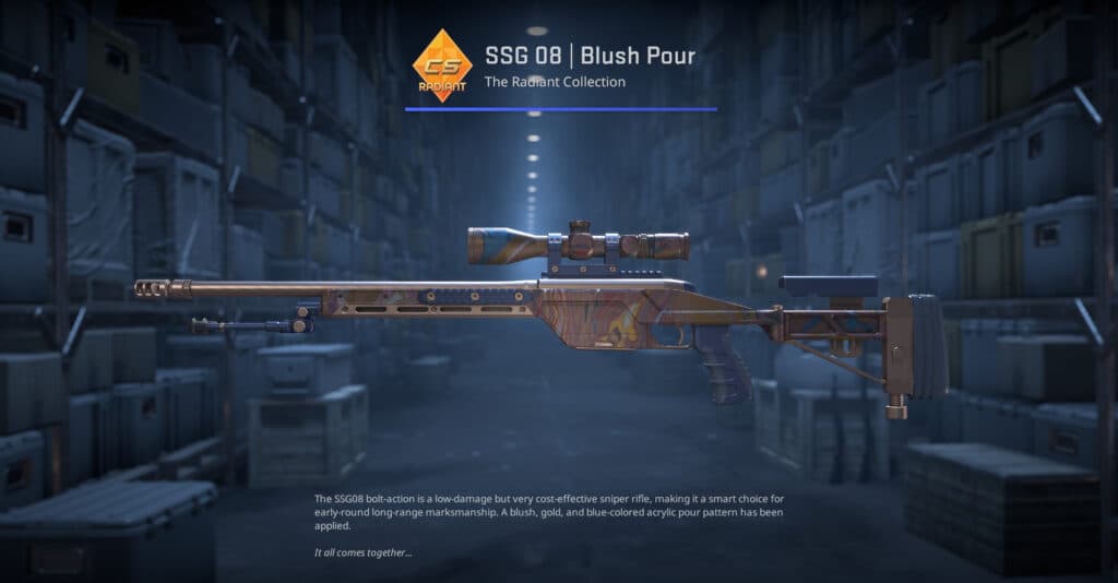 SSG 08 Blush Pour. (Screenshot by esports.gg)