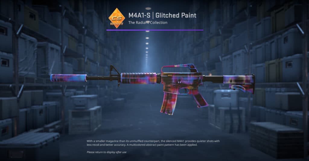 M4A1-S Glitched Paint. (Screenshot by esports.gg)