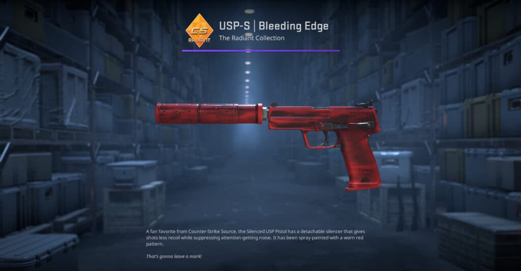 USP-S Bleeding Edge. (Screenshot by esports.gg)