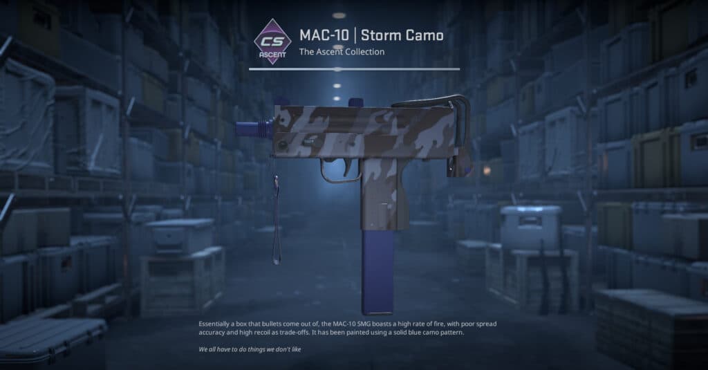 MAC-10 Storm Camo. (Screenshot by esports.gg)