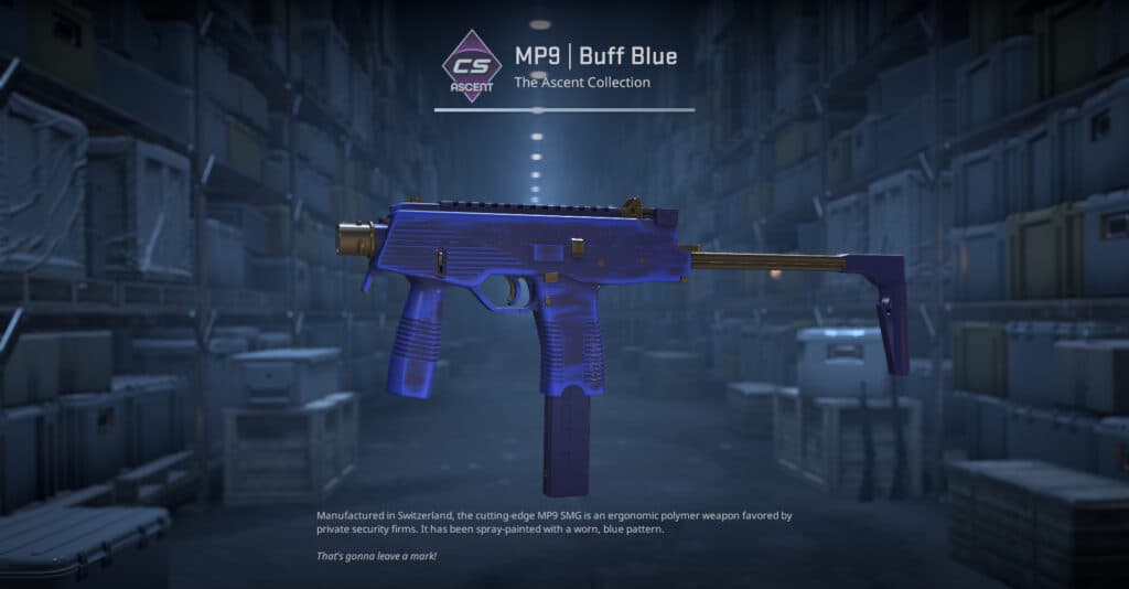 MP9 Buff Blue. (Screenshot by esports.gg)