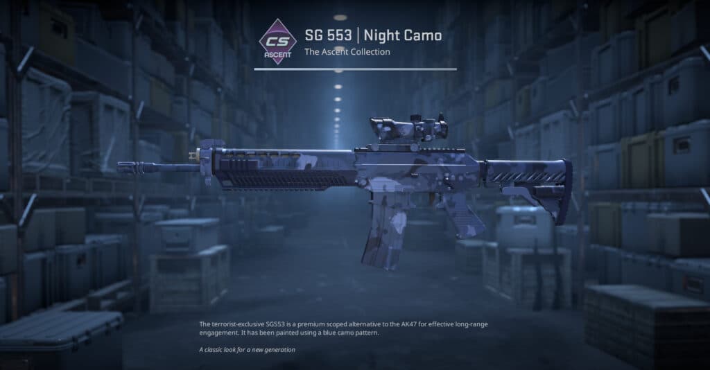 SG 553 Night Camo. (Screenshot by esports.gg)
