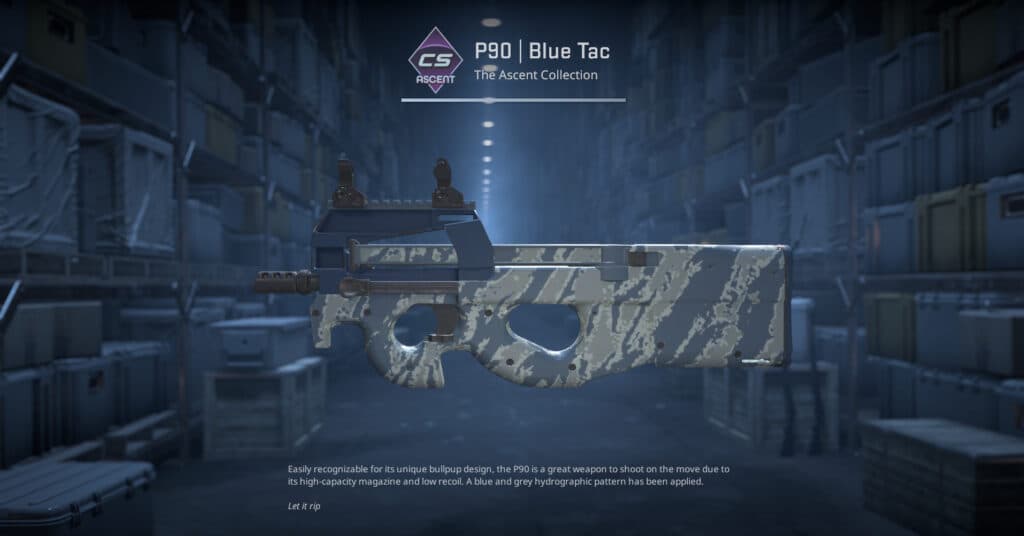 P90 Blue Tac. (Screenshot by esports.gg)