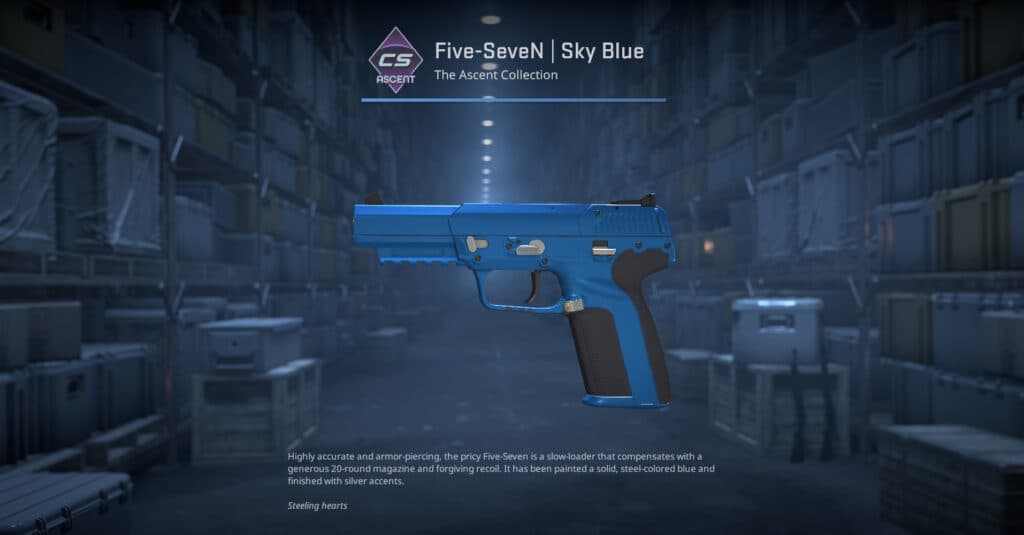 Five-Seven Sky Blue. (Screenshot by esports.gg)