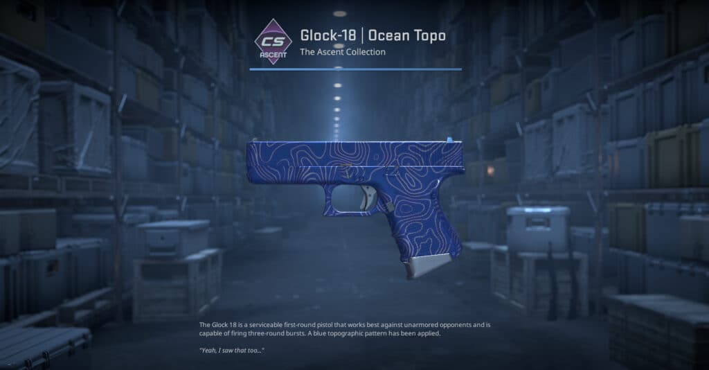 Glock-18 Ocean Topo. (Screenshot by esports.gg)