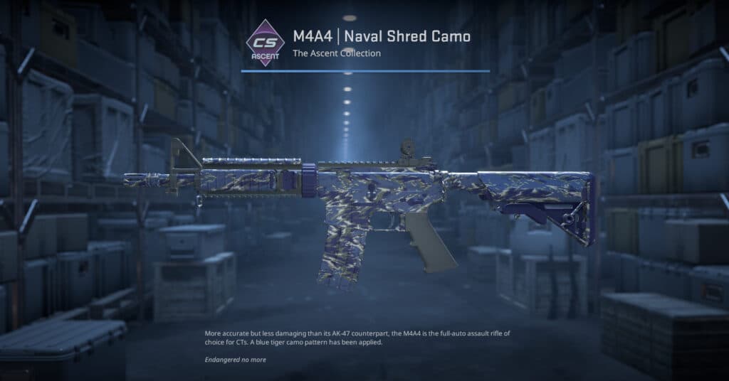 M4A4 Navel Shred Camo. (Screenshot by esports.gg)