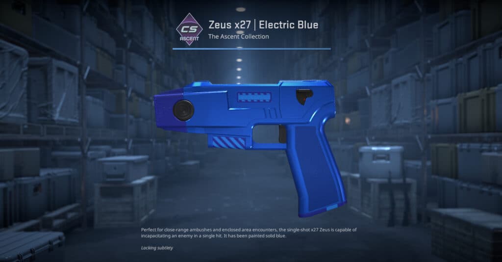 Zeus x27 Electric Blue. (Screenshot by esports.gg)