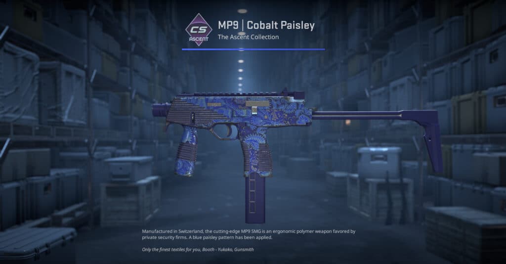 MP9 Cobalt Paisley. (Screenshot by esports.gg)