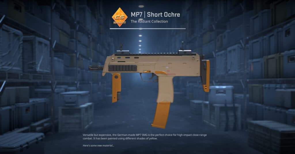 MP7 Short Ochre. (Screenshot by esports.gg)