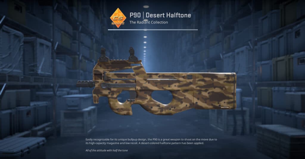 P90 Desert Halftone. (Screenshot by esports.gg)