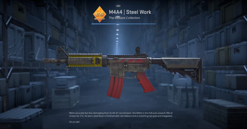 M4A4 Steel Work. (Screenshot by esports.gg)