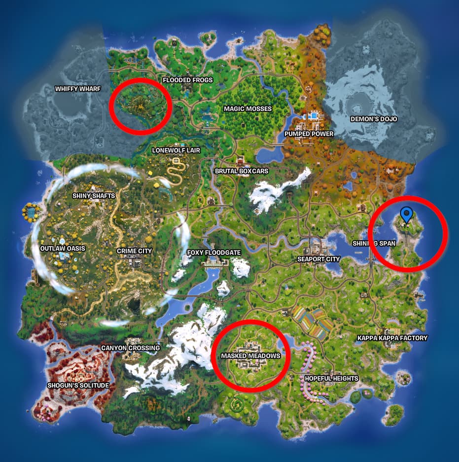 Scorpion Spawn Locations (Image via esports.gg)